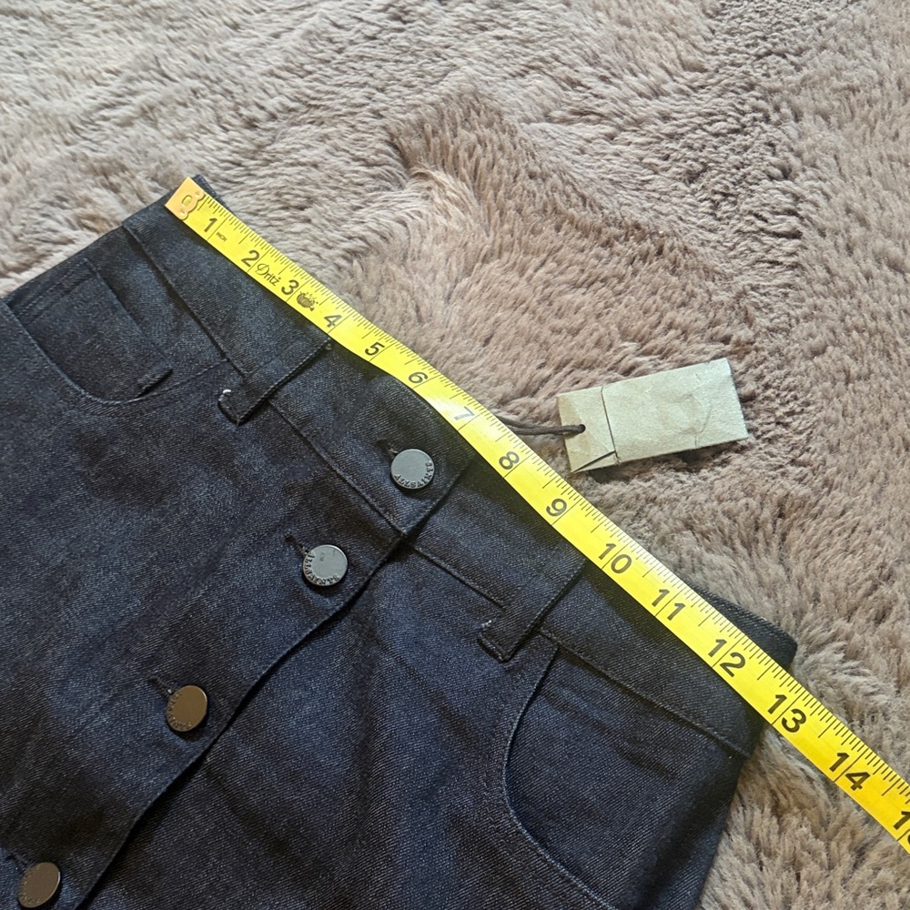 All Saints Hand Embellished Dark Wash Denim Pencil Skirt - Picture 13 of 15